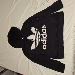 Black adidas trefoil hoodie